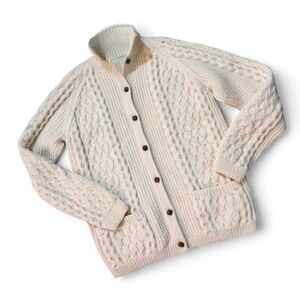 Cream Cable Knit Cardigan